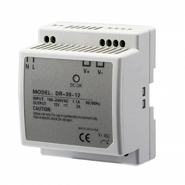 Zasilacz impulsowy na szynę DIN, 24V DC DR-30-24
